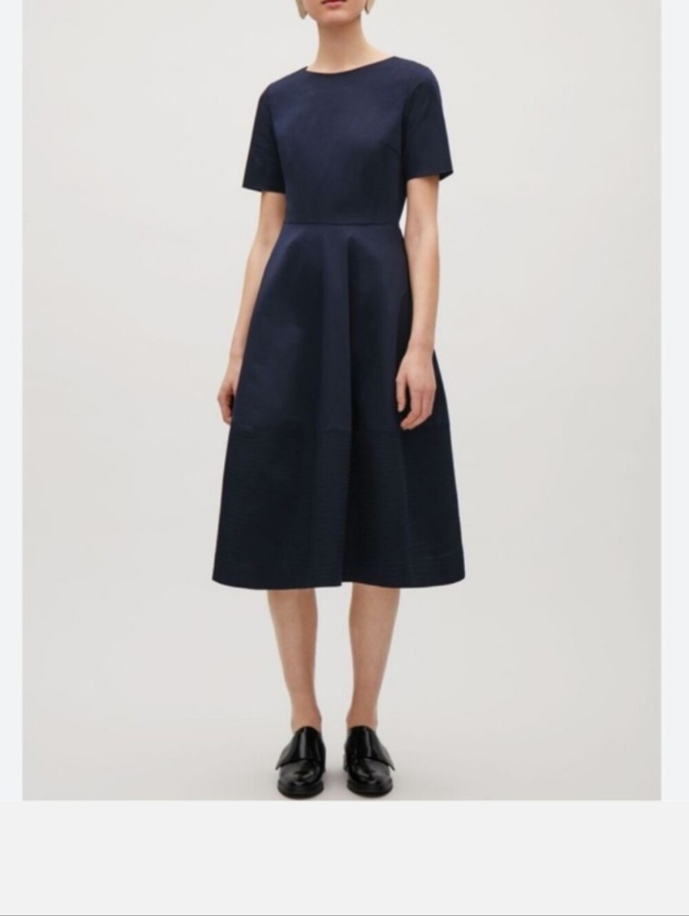 COS navy dress midi